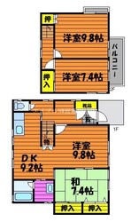 川入貸家の物件間取画像